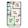 レイソルハイム福島 3LDKの間取り