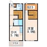ベル　エポックＡ 1DK+Sの間取り