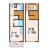 ベル　エポックＡ 1DK+Sの間取り