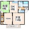 フレグランス蓮台寺 3DKの間取り