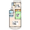 パークサイド21 2LDKの間取り
