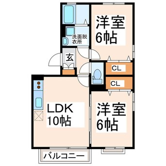 間取図 ローズコート　Ｂ棟