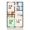 熊本バス/出仲間 徒歩5分 1階 築22年 2LDKの間取り