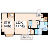 ビュークレスト水前寺５丁目 1LDKの間取り