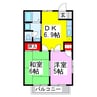 産交バス（熊本市）/砂原･川口 徒歩3分 2階 築28年 2DKの間取り