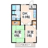 エクセルハイム 2DKの間取り