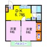 NEW CITY 天神 2DKの間取り