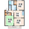 ヴィラクレスト 3DKの間取り