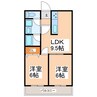 第28三共ビル 2LDKの間取り