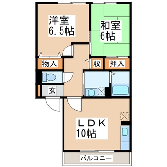 間取図 産交バス（熊本市）/野中公民館前 徒歩4分 1階 築24年