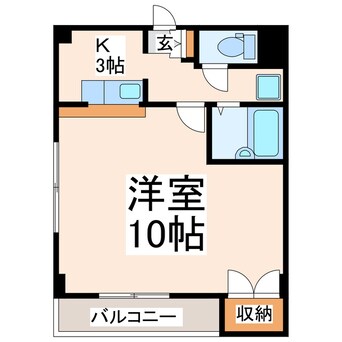 間取図 鹿児島本線/西熊本駅 徒歩16分 2階 築27年