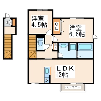 間取図 D-room中原町