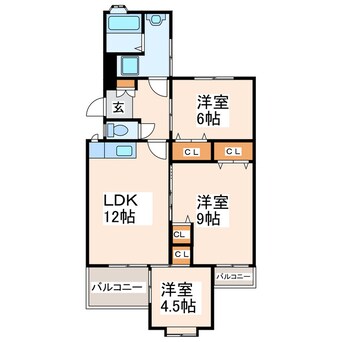 間取図 ビレッジ秋芳