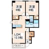 ラ・ルミエール　Ⅱ 2LDKの間取り