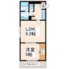 ライズ平成東参番館 1LDKの間取り