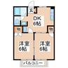 ハウスアルデンテ 2DKの間取り