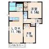 ＭＡＳＴメゾン戸坂 2LDKの間取り