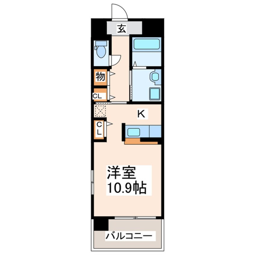 間取図 産交バス（熊本市）/水前寺駅通り 徒歩5分 3階 築12年