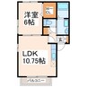 コンフォートＡＦＫ　Ｂ棟 1LDKの間取り