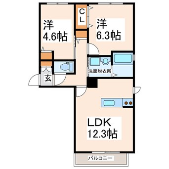 間取図 ジュネス・フランⅢ