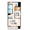 A REST新町 1LDKの間取り