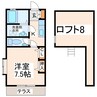 スギハシハイツ 1Kの間取り