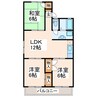 フラワーハイツ 3LDKの間取り