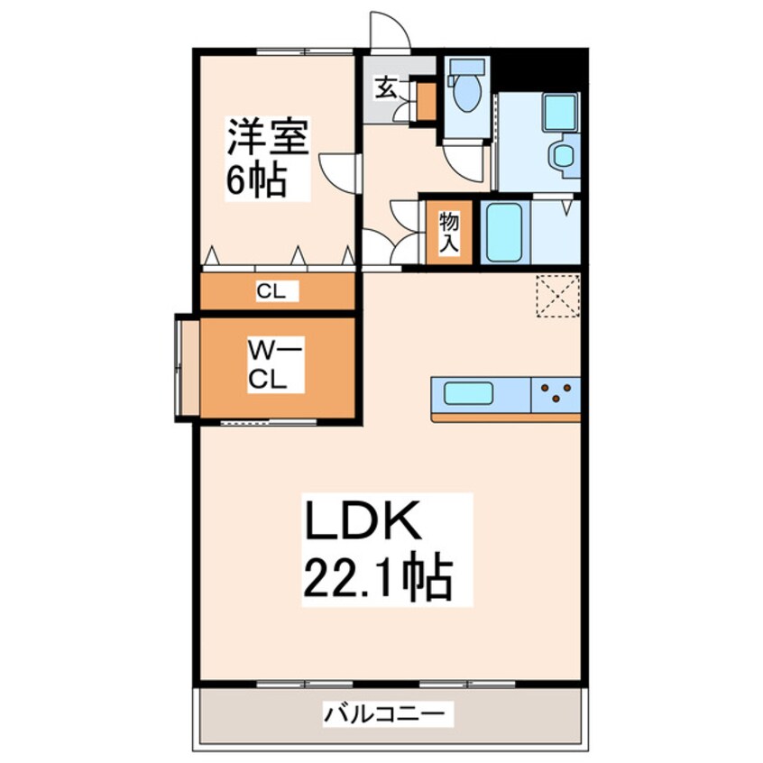 間取図 熊本バス/長溝入口 徒歩2分 4階 築32年