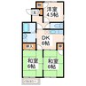 コーポエンゼルA（南区江越） 3DKの間取り