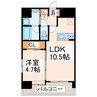 アップリッチ本荘 1LDKの間取り