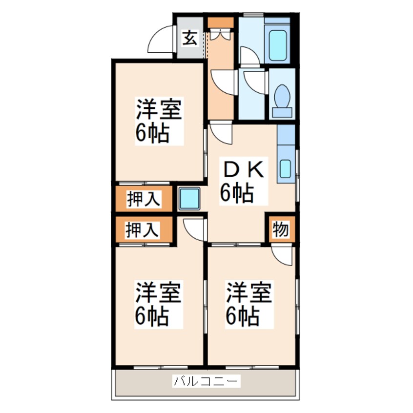 間取図 水前寺サンハイツ飛鳥