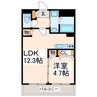 リスタジォーネ迎町 1LDKの間取り