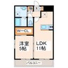 Crest平成 1LDKの間取り