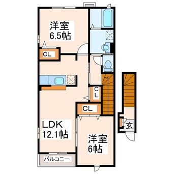 間取図 ベルビューコート舞原Ⅰ