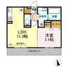 エスポワール松橋　Ⅱ　 1LDKの間取り