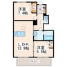 サンプレミアス 2LDKの間取り
