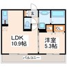 ディアコート 1LDKの間取り