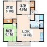セジュール奥村Ａ 3LDKの間取り