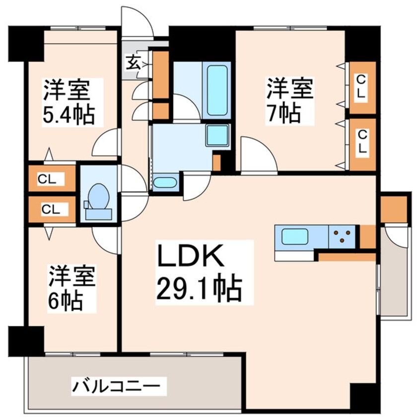 間取図 ニューガイア水前寺No.54