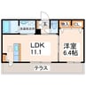 シャーメゾン上代 1LDKの間取り