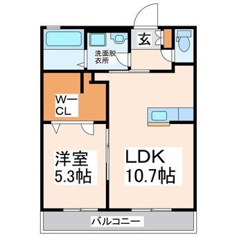 間取図 熊本バス/友添 徒歩3分 1階 築10年