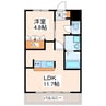 Oasis Izumi 1LDKの間取り