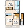 フォレストメゾン・新水前寺 2LDKの間取り