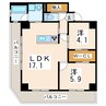 フェリーチェ新水前寺 2LDKの間取り