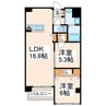GLC新大江 2LDKの間取り