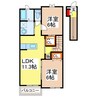 グリーンＫ 2LDKの間取り