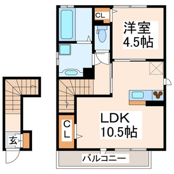 間取図 ハーモニー新水前寺Ⅱ