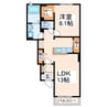 サンシャインレジデンスB 1LDKの間取り