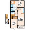 グリーンコーポ城南Ⅰ 2LDKの間取り