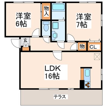 間取図 ロスカトゥールＣ